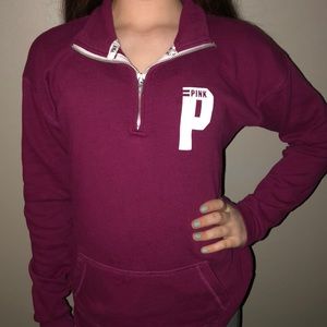 PINK Victoria’s Secret Maroon quarter zip